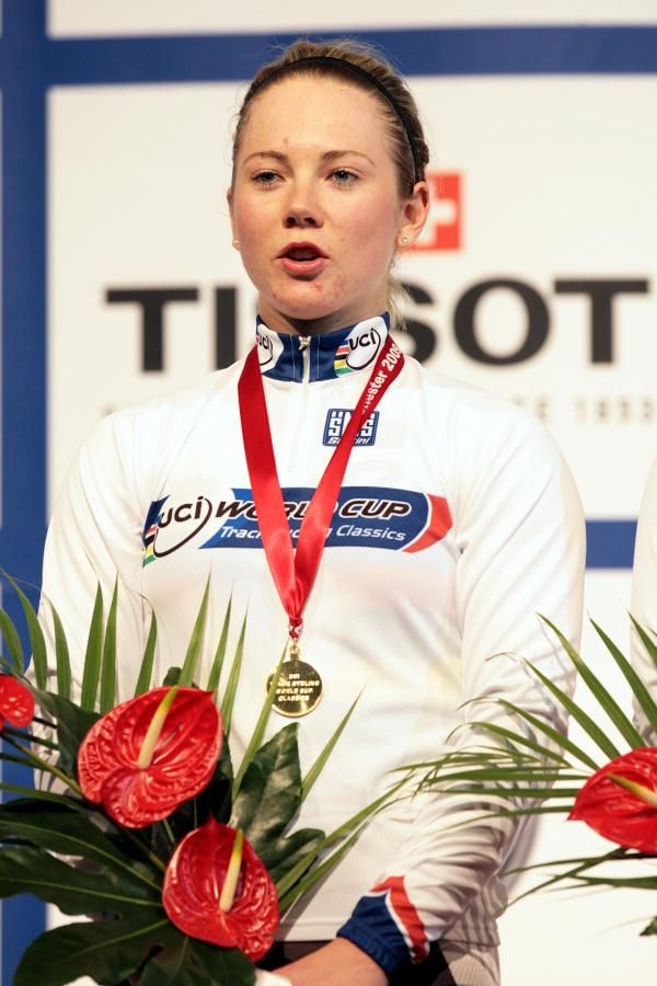 Kaarle McCulloch (Australia) combined with Anna Meares to win the women's team sprint.
