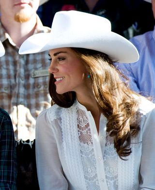 Kate Middleton wearing a cowboy hat