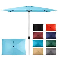 Hampton Bay 9 ft. Aluminum Market Crank and Auto-Tilt Patio Umbrella Hampton Bay 9 ft. Aluminum Market Crank and Auto-Tilt Patio Umbrella