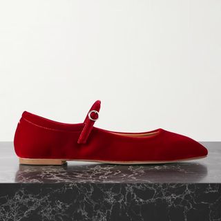 Image of red mary jane shoes