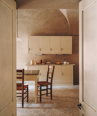 kitchen in neutral minimalist style in puglia house