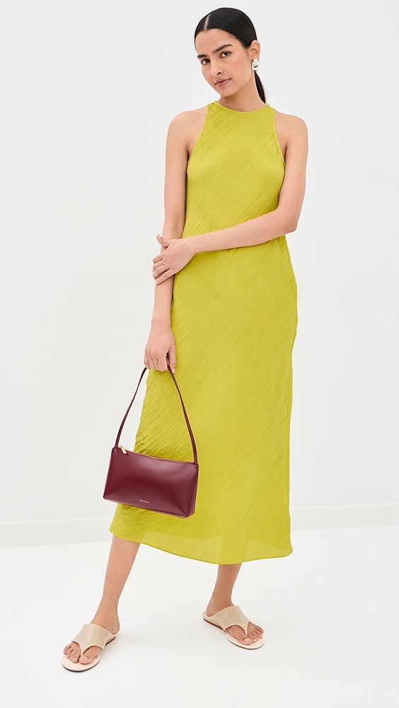 Tibi the Crinkle Slip Midi Bias Dress