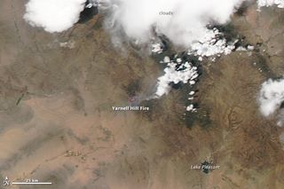 The deadly Yarnell fire in Arizona viewed from space on July 1.