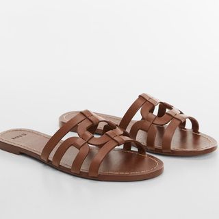 Mango brown sandals