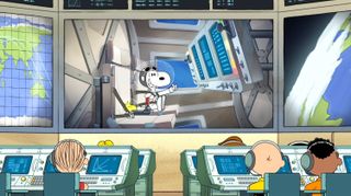 Snoopy is "go" for launch in "Snoopy in Space" season 2 on Apple TV+.