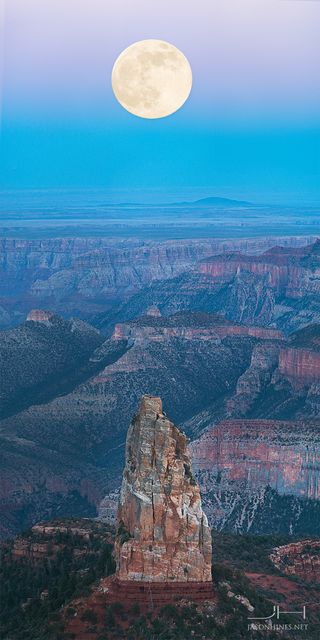 Supermoon Over Grand Canyon