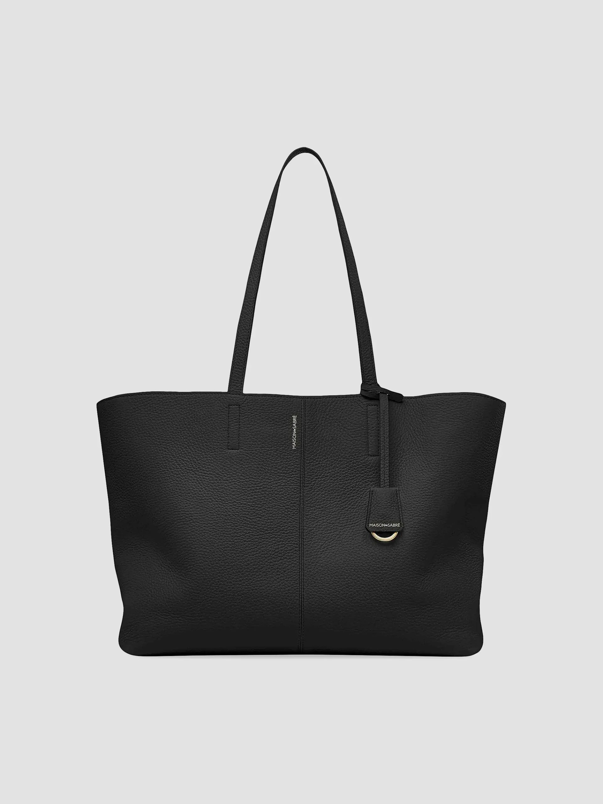 Large Leather Snap Soft Tote Bag