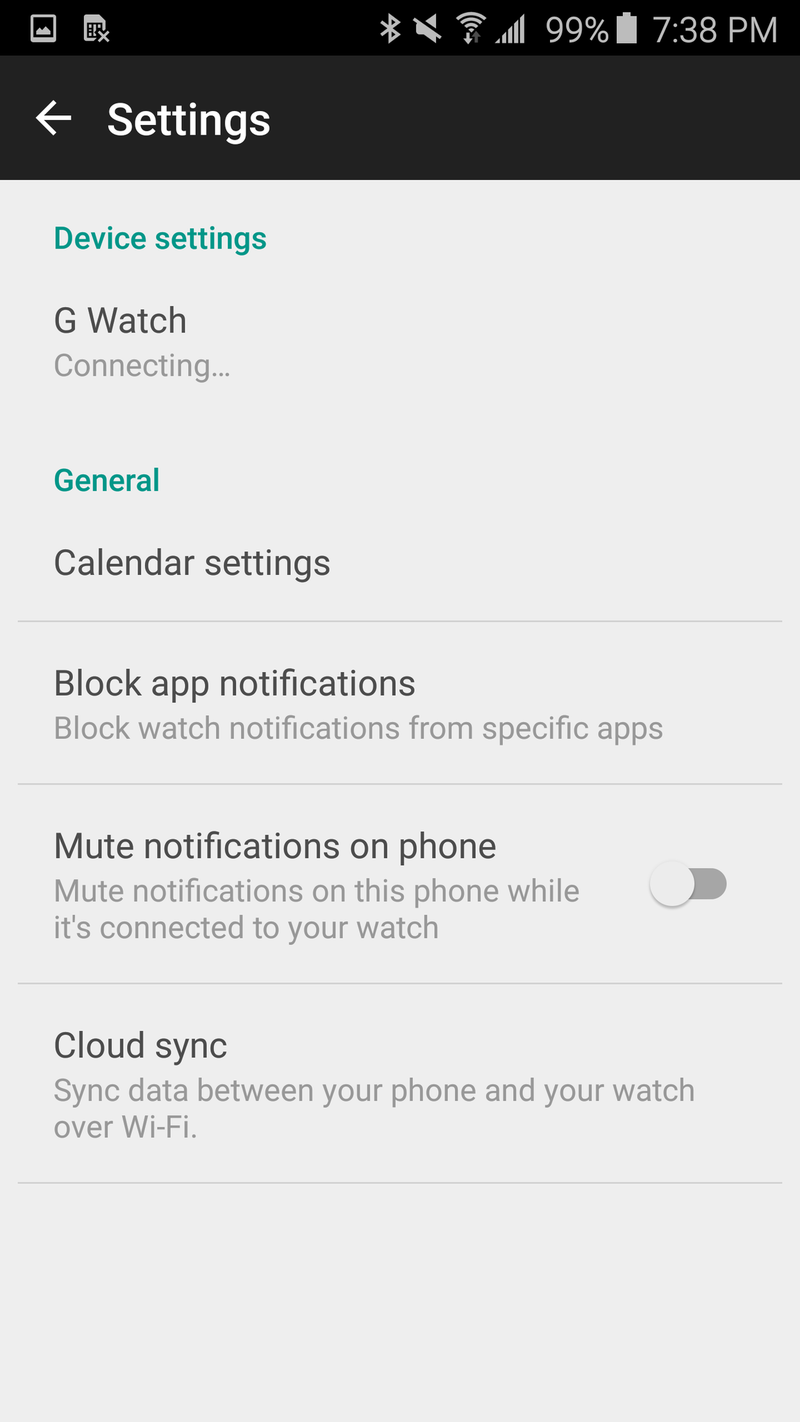 Android Wear companion app