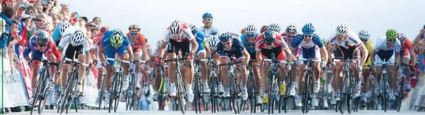 The 2011 elite men's UCI world road race final sprint is featured on the back of the USA Cycling Grape-Nuts box