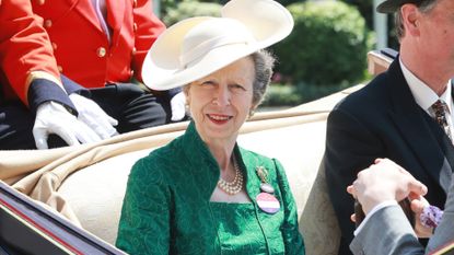 ASCOT, ENGLAND - JUNE 22: Princess Anne, Princess Royal attends day three of Royal Ascot 2023 at Ascot Racecourse on June 22, 2023 in Ascot, England.