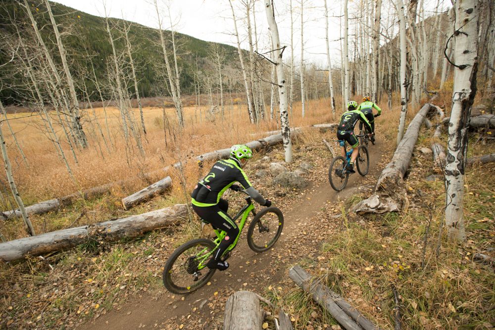 The Cannondale Garmin riders during an off-season ride in Apsen