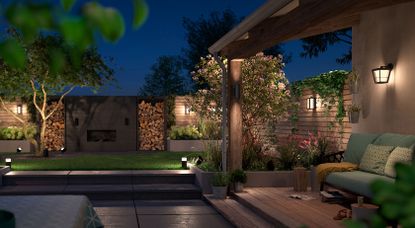 Philips Hue outdoor lights garden