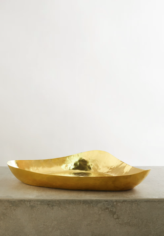 gold hammered tray