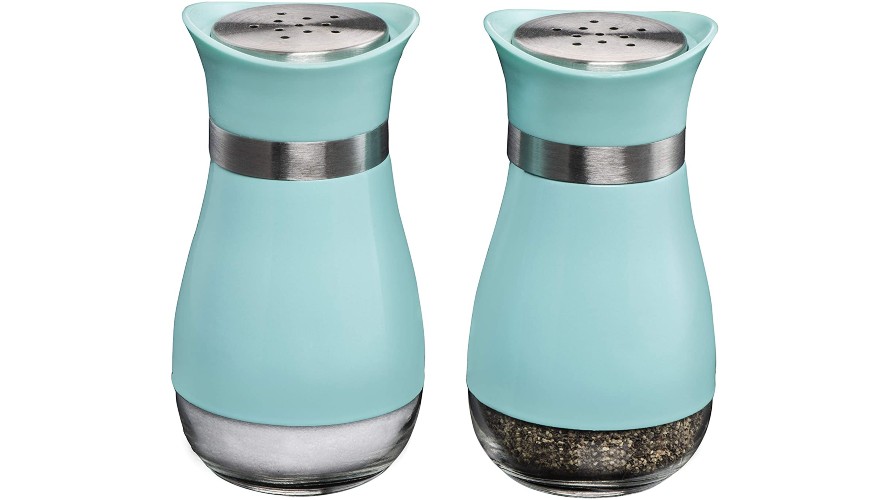 Turquoise salt and pepper shakers