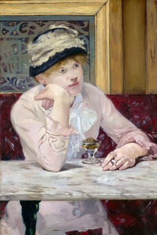 The oil painting "Plum Brandy" by Manet