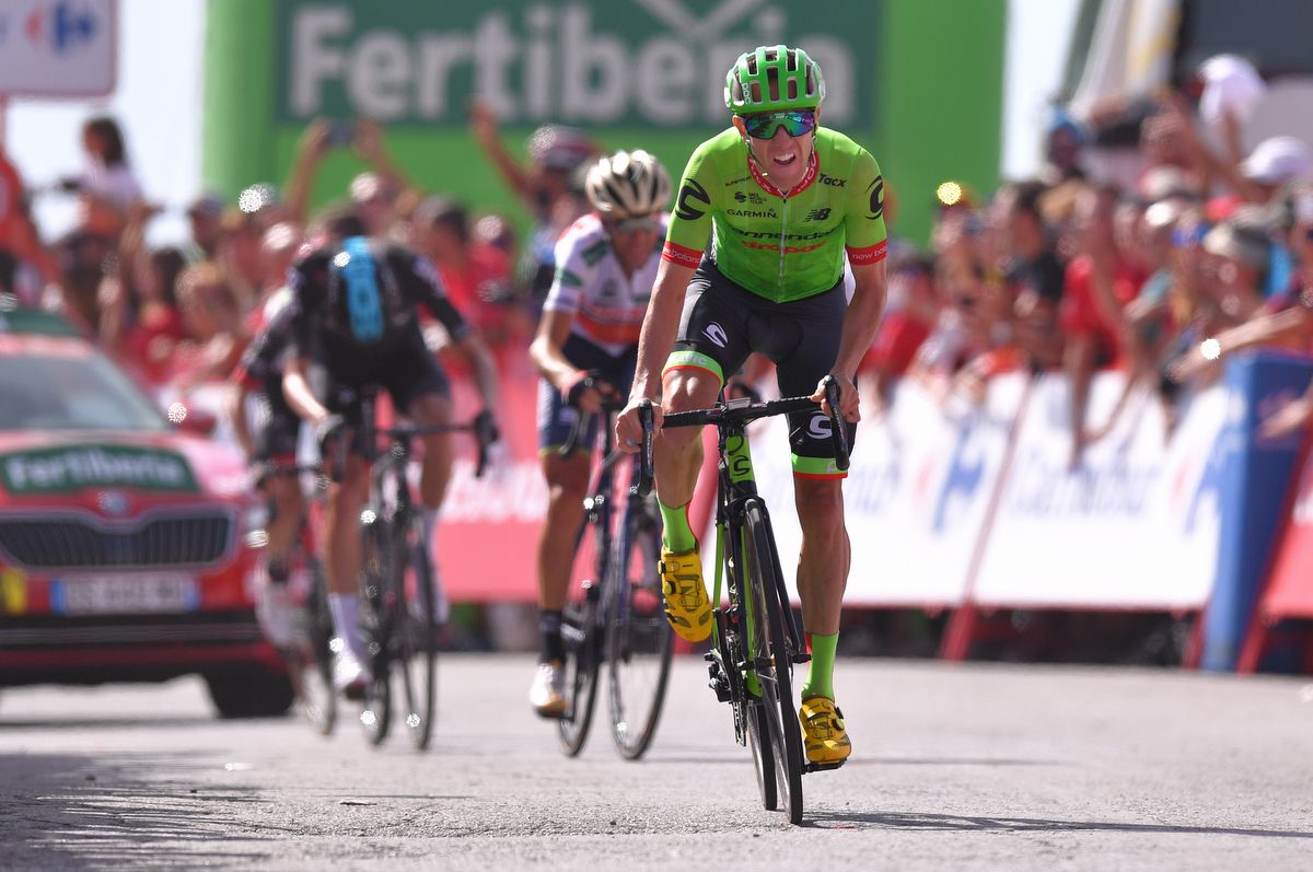 Micheal Woods (Cannondale-Drapac) pushing it to the line