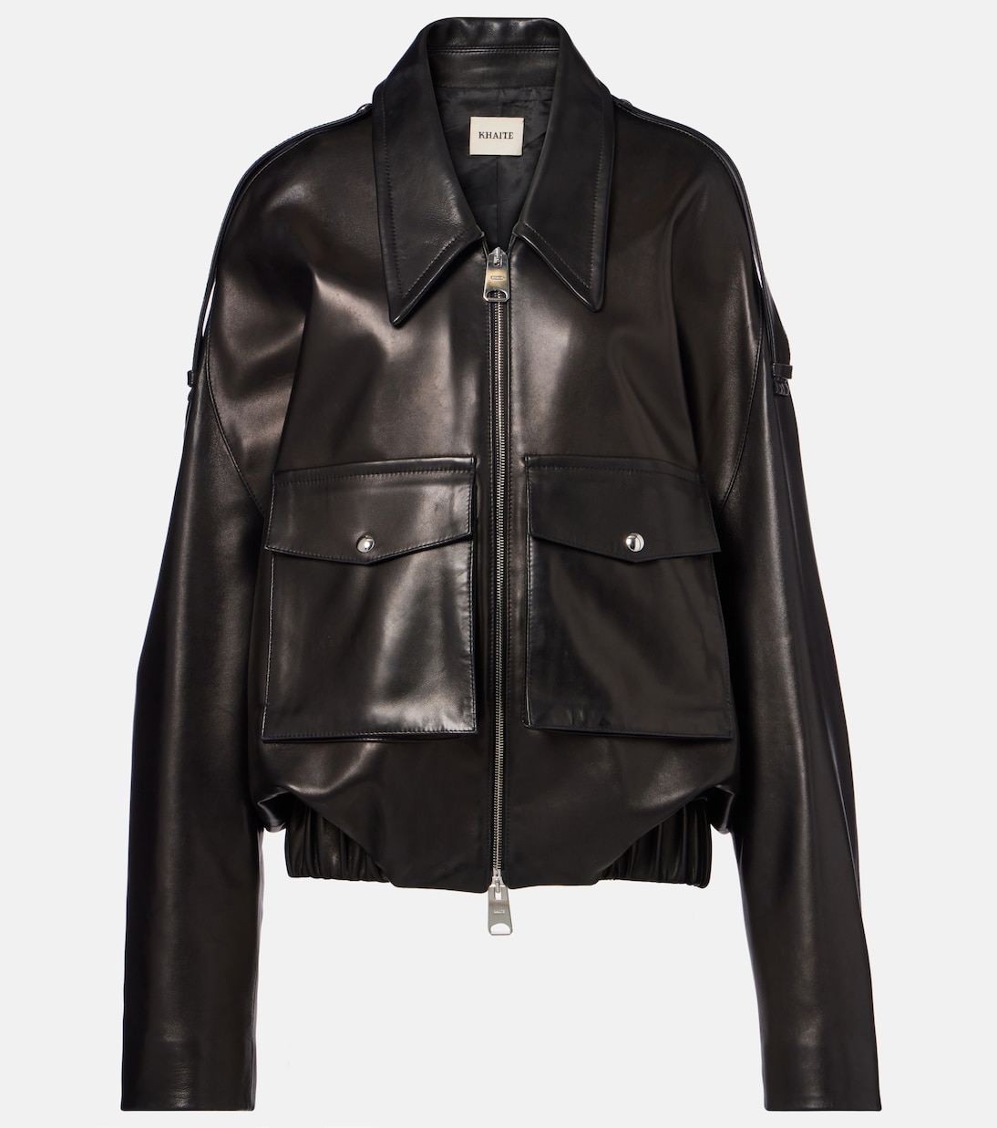 Owey Oversized Leather Jacket
