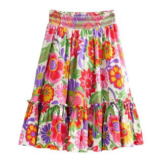 Boden Printed Jersey Midi Skirt