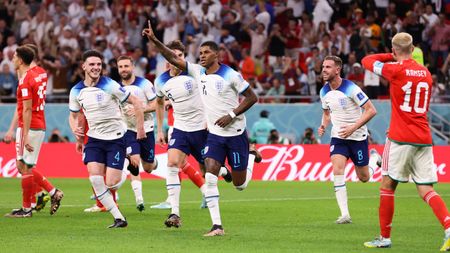 England striker Marcus Rashford scored twice against Wales 