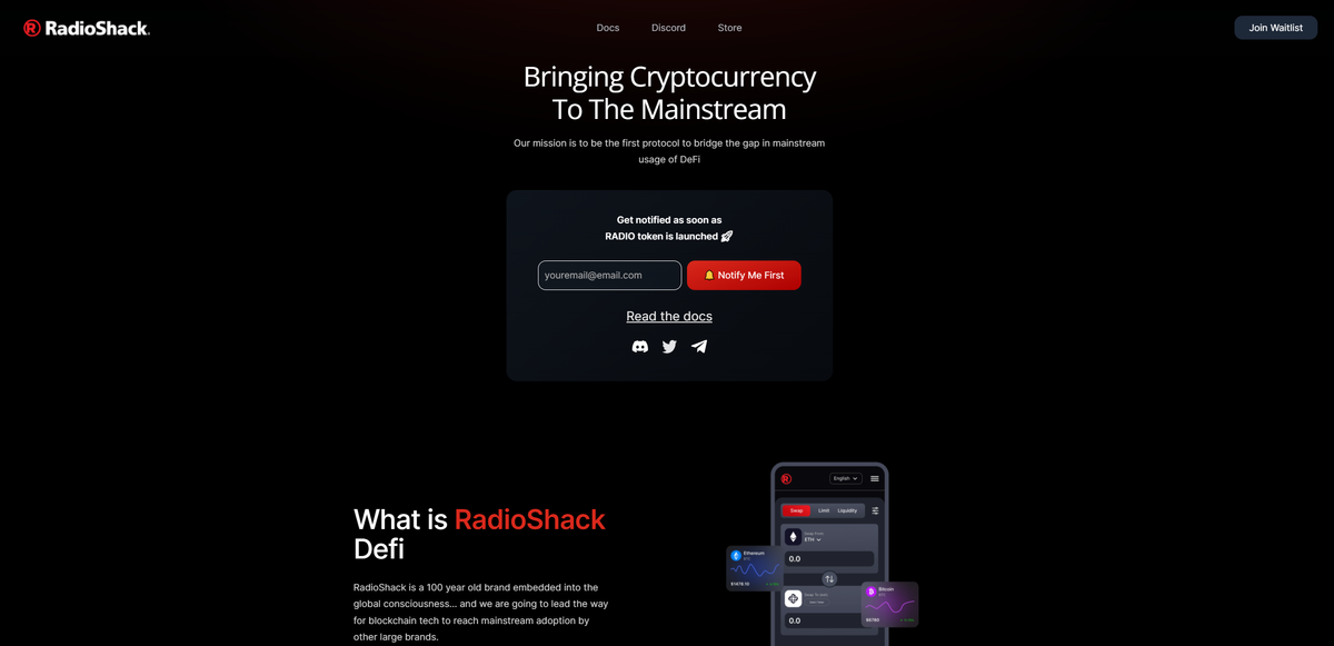 RadioShack Turns to Crypto With RADIO Tokens Tom's Hardware