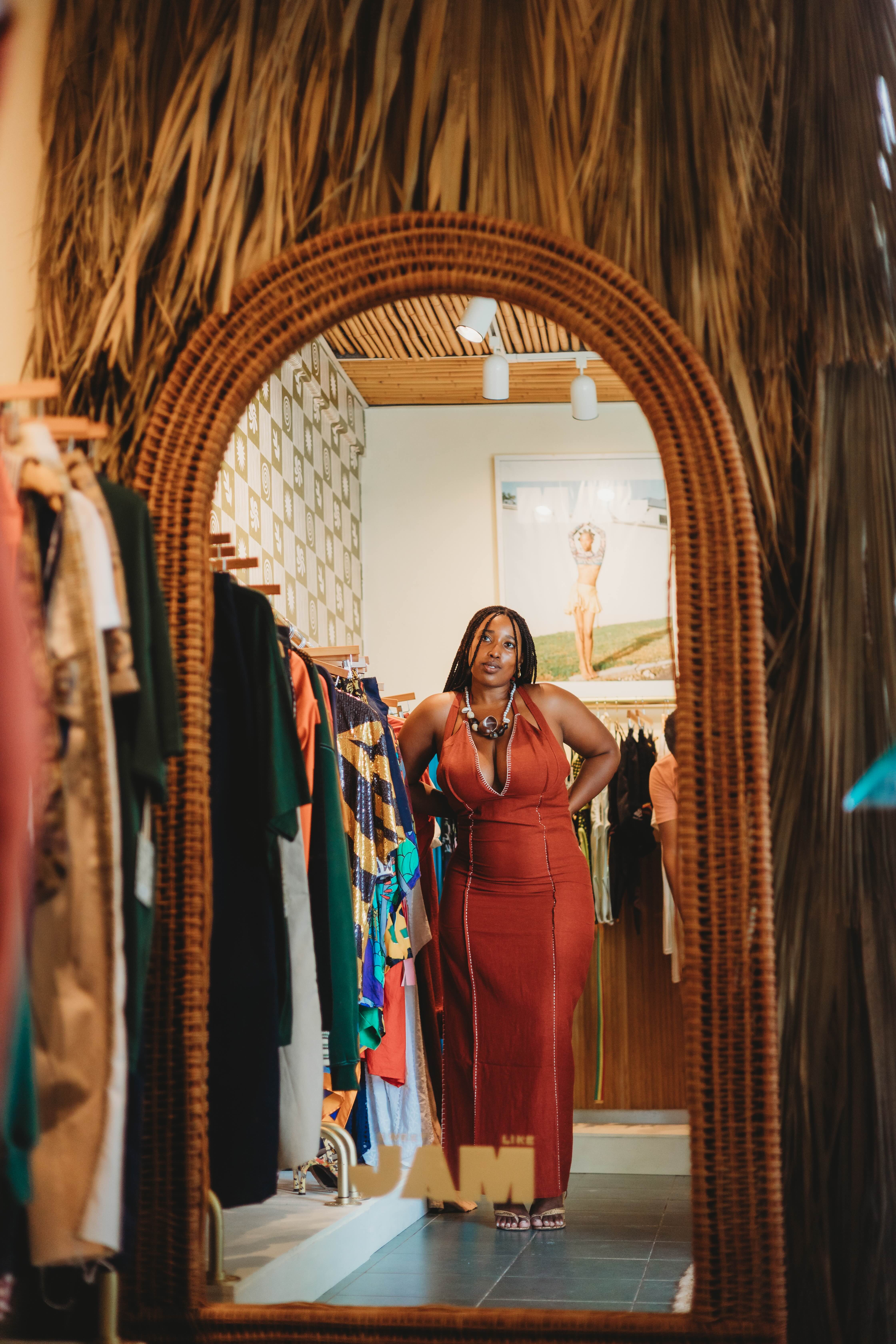 mecca james-williams wearing jamaican fashion brands