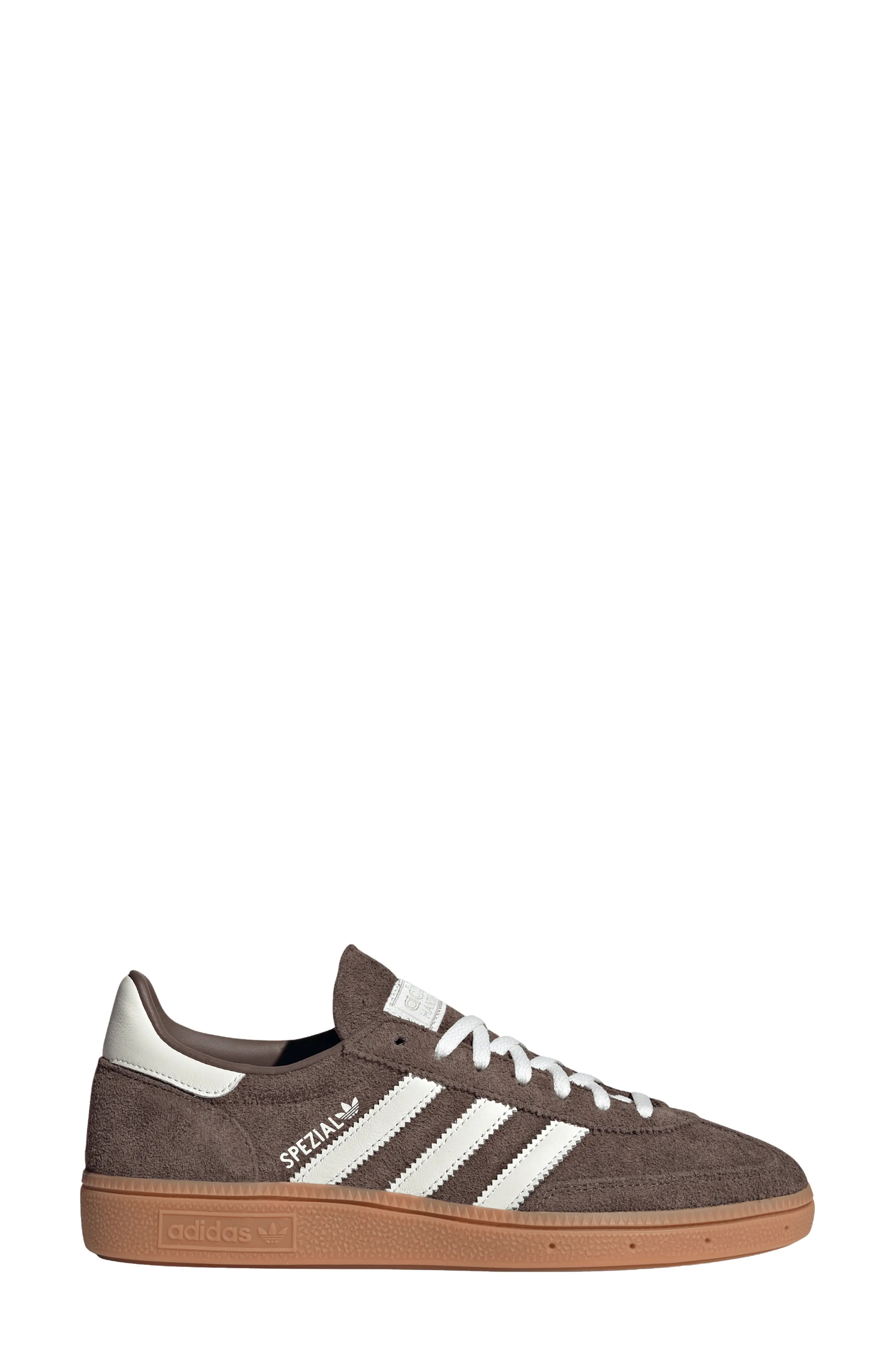 Brown Adidas flat sneakers