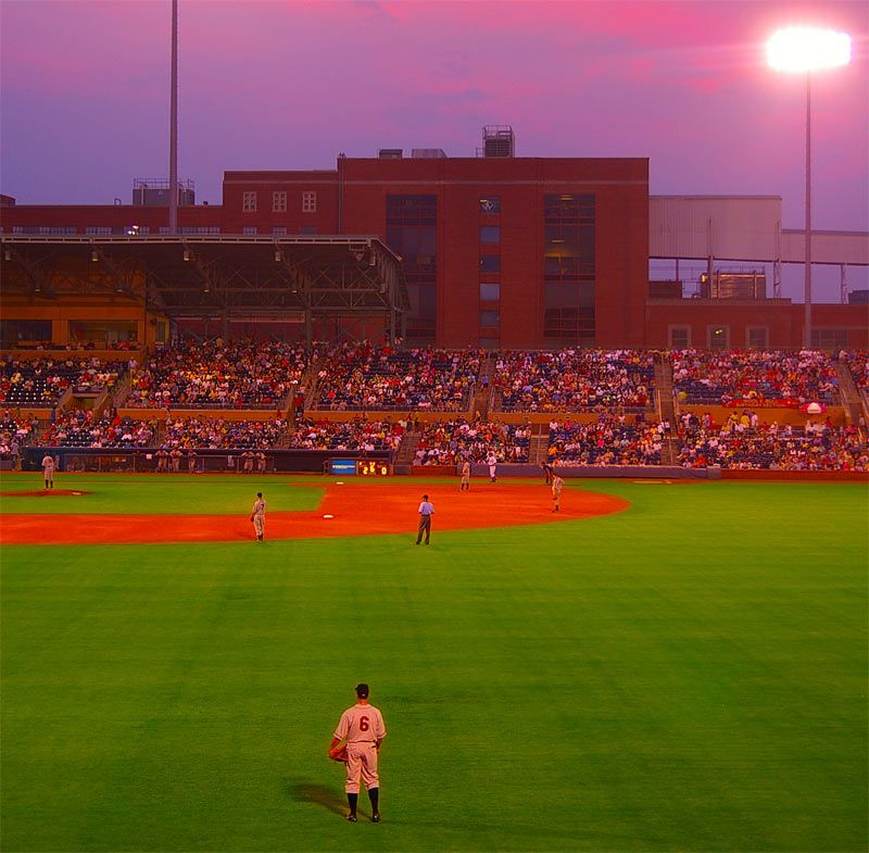 evening baseball game