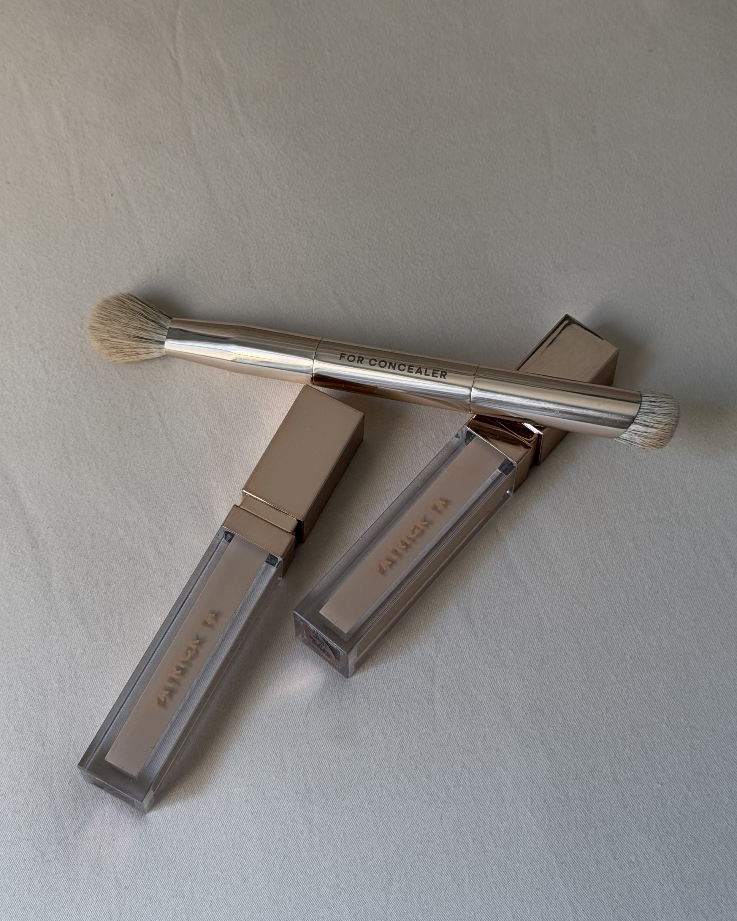 An image of the Patrick Ta Major Skin Soft Blur Brightening Hydrating Concealer shot by Alyssa Brascia.