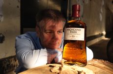 Gordon Motion with a bottle of Sherry Skies