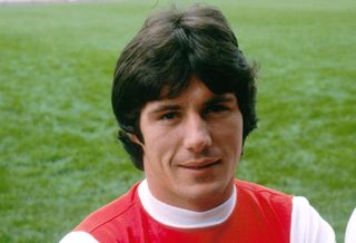 Frank Stapleton pictured at Arsenal in 1980