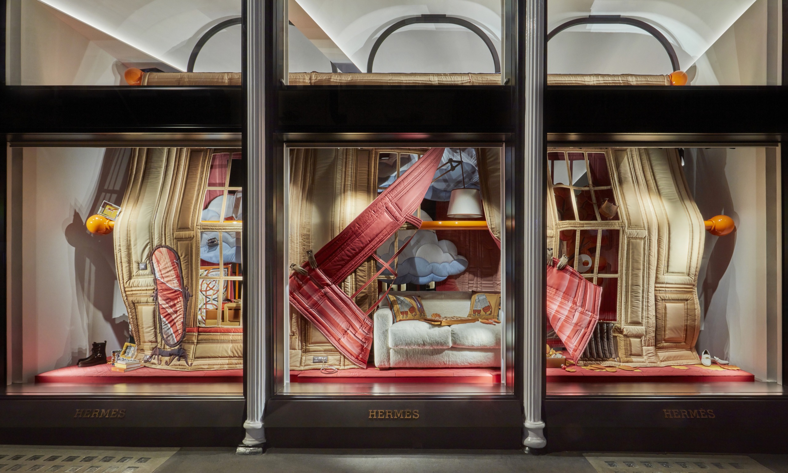 colourful design for Herm&egrave;s Maison window by Space Popular