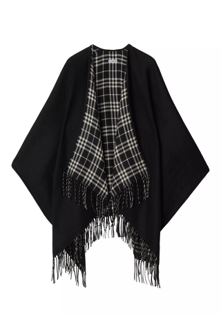 Burberry Vintage Check Wool Cape