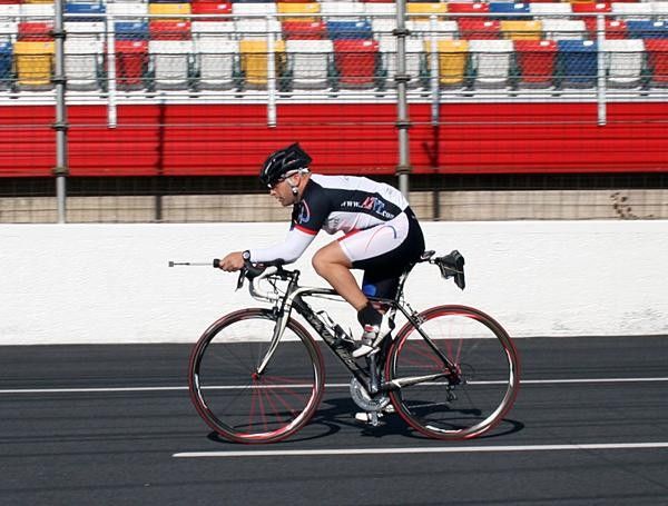 Mike Giraud on the control bike.