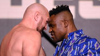 Tyson Fury and Francis Ngannou face off in Riyadh, Saudi Arabia, ahead of the start of the Fury vs Ngannou live stream.