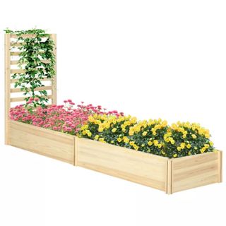 Outsunny 43 Raised Garden Bed with Trellis 