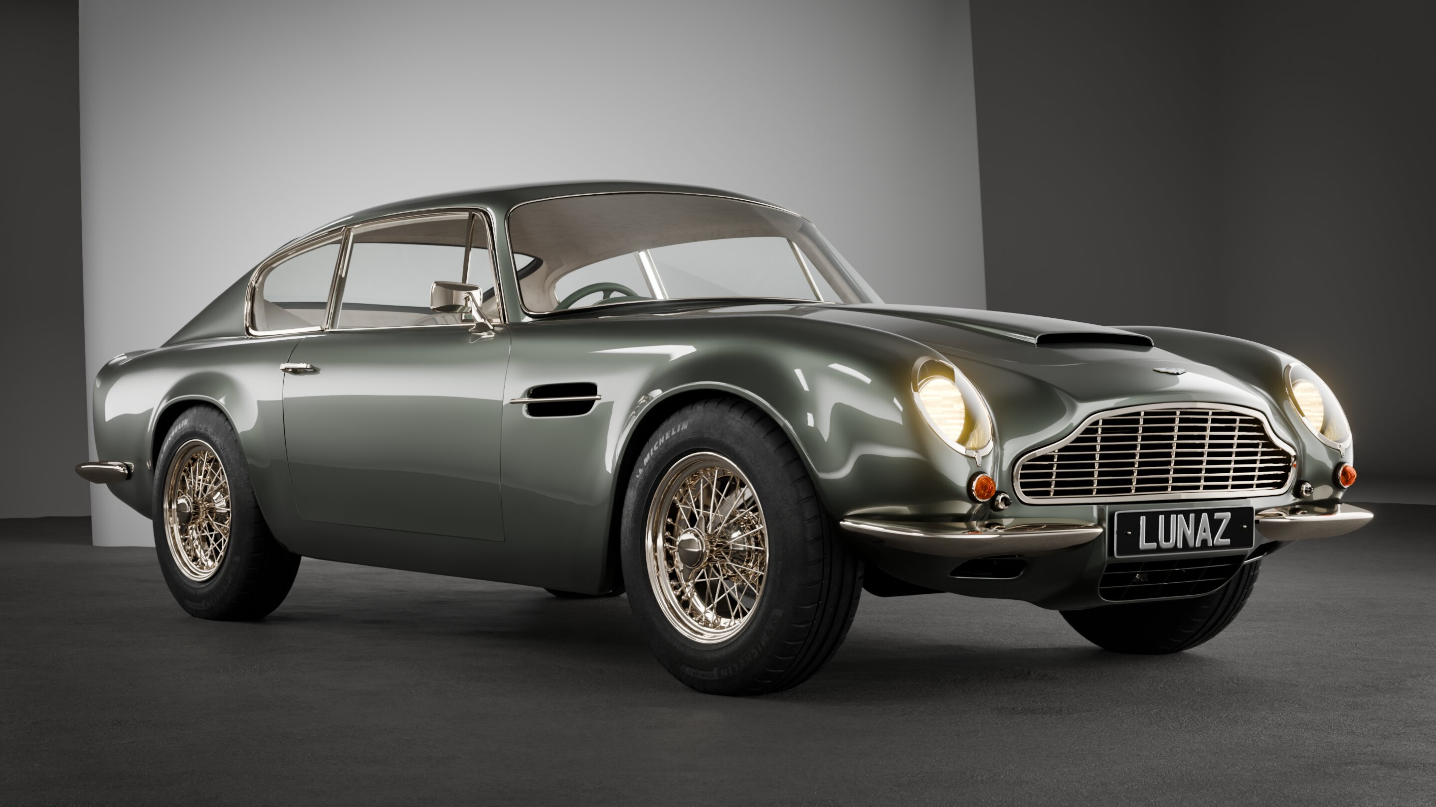 The Lunaz Aston Martin DB6. It looks like a normal DB6, but much more shiny and luxurious
