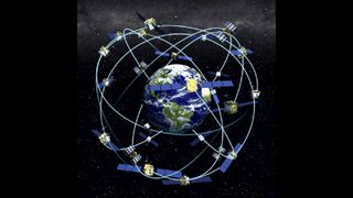 Satellites of the U.S. Global Positioning System orbit 12,550 miles above Earth.