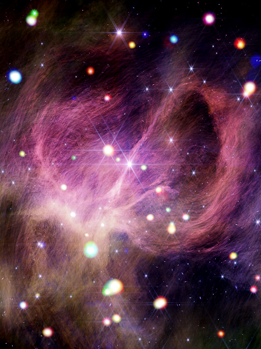 A composite photograph of the IC 348 star forming area of the Milky Way