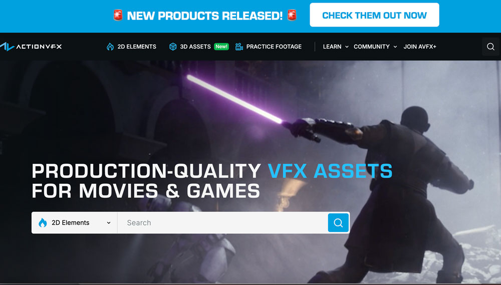 ActionVFX website