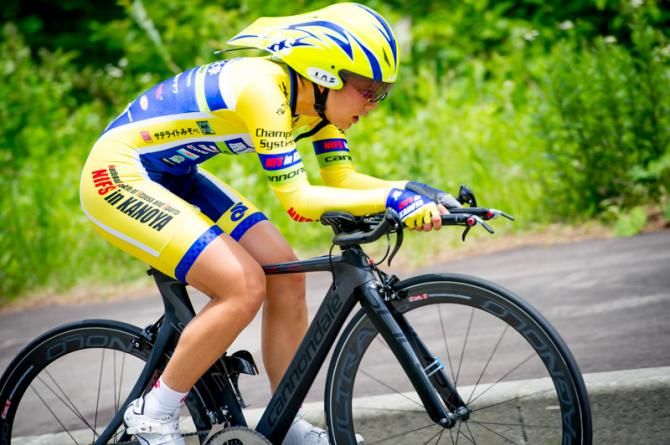 Minami Uwano ( Kanoya University), the third place in the Japan national championship time trial