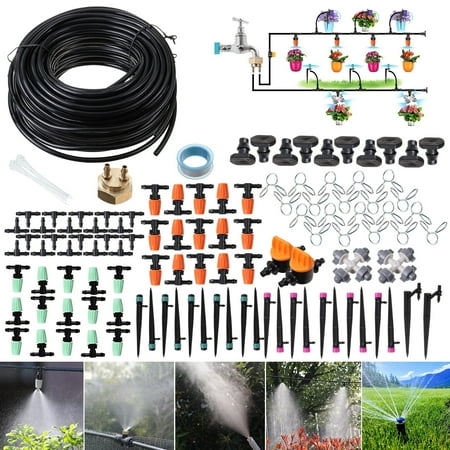 Bshapplus&amp;reg; Garden Irrigation System,139 Pack+164ft Tubing Hose Drip Irrigation Kit,automatic Irrigation Set With Adjustable Nozzles Drippers,saving Water for Garden Greenhouse Patio Lawn