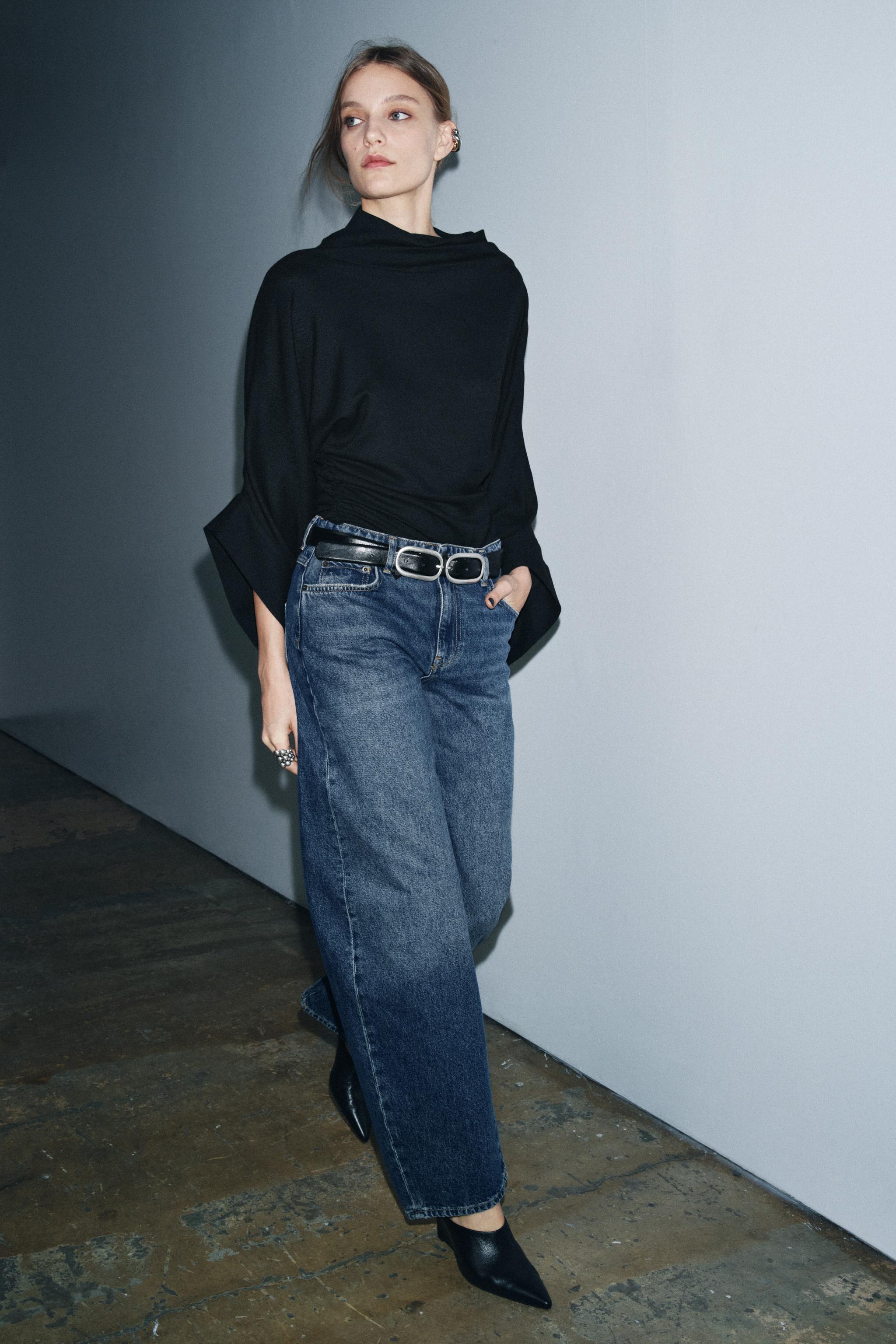 Zw Collection Barrel Mid-Waist Jeans