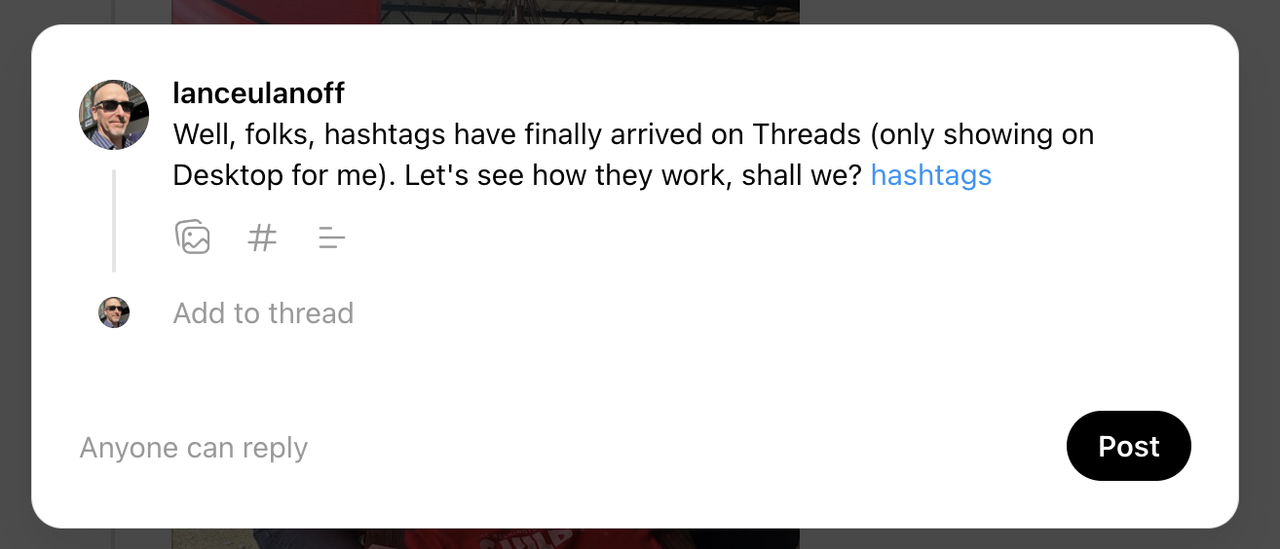 Threads hashtags