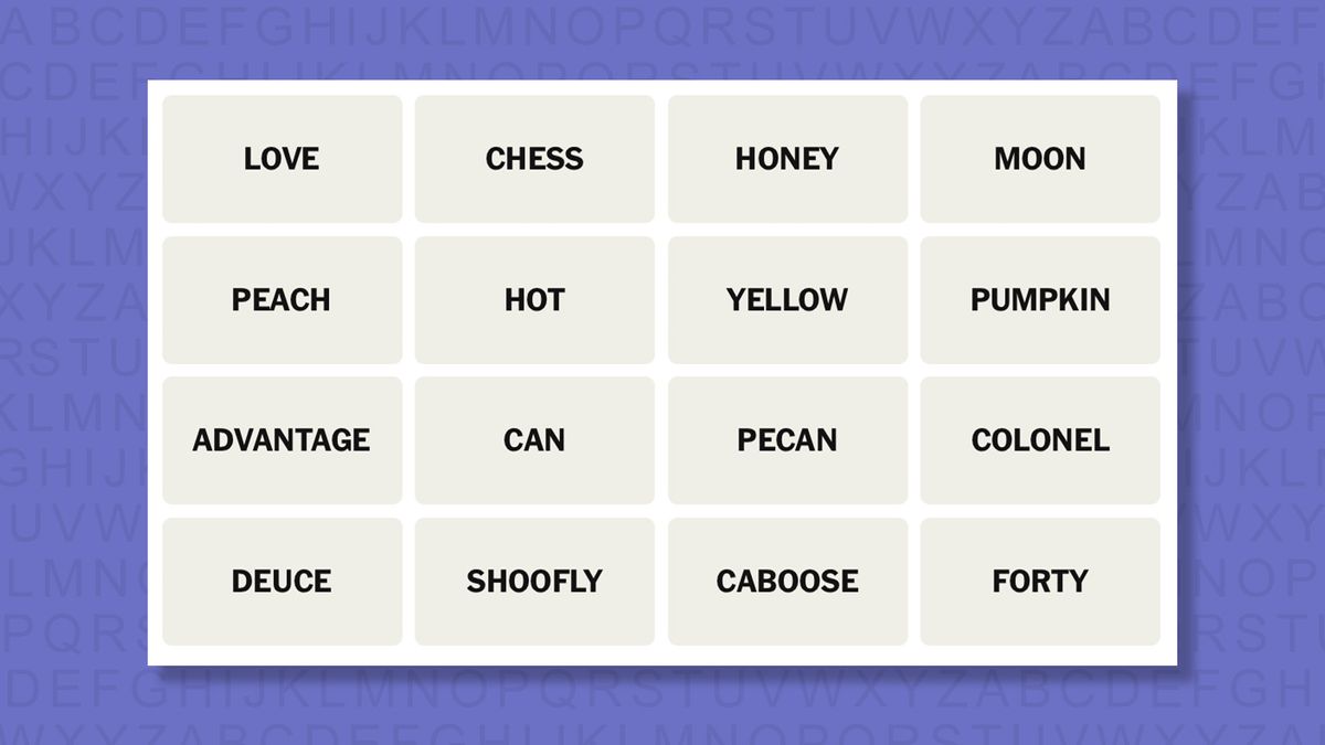 NYT Connections hints for game 1075 on a purple background