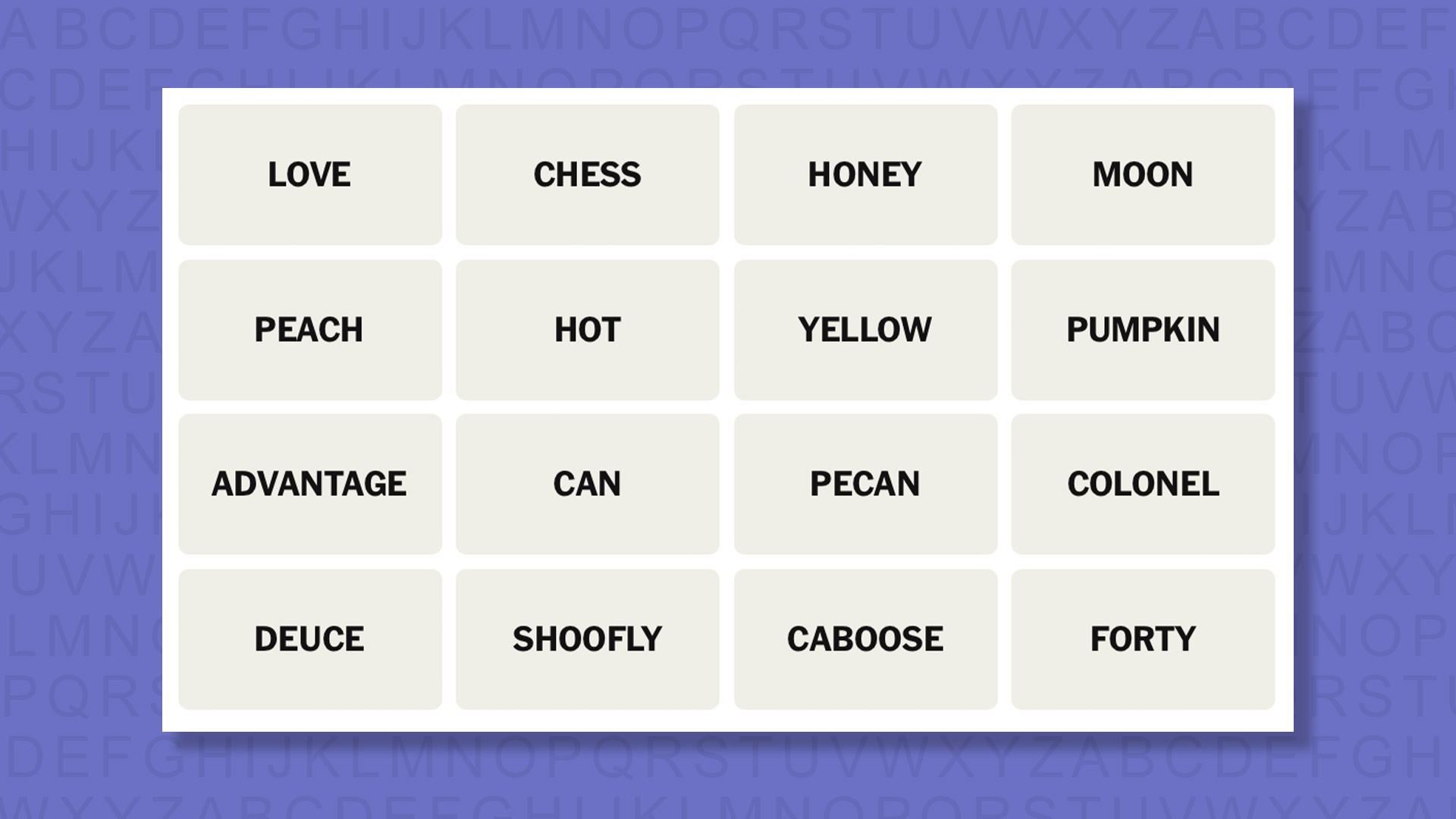 NYT Connections hints for game 1075 on a purple background