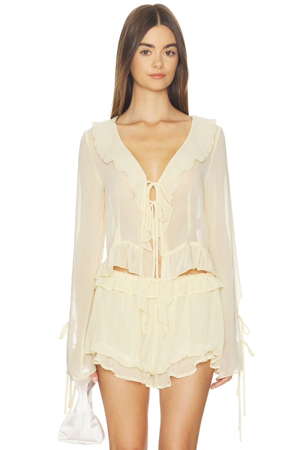 Ruffle Long Sleeve Shirt