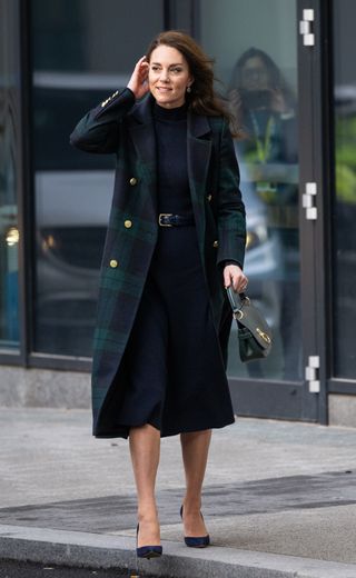 Kate Middleton wears Holland Cooper tartan coat