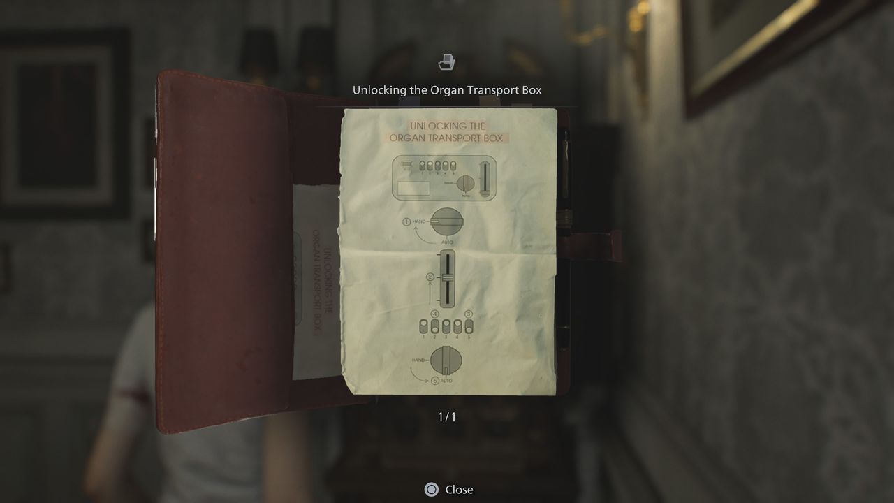 Resident Evil Requiem Organ Transport Box instructions