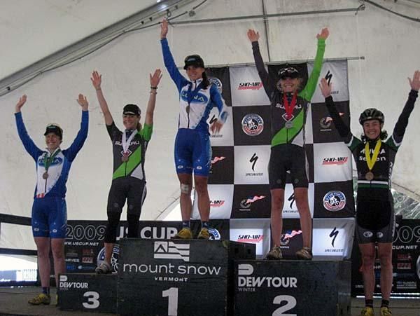 Mary McConneloug made the podium at Mount Snow.