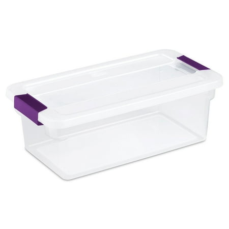 Sterilite 17511712 6 Quart Clearview Latch Box Storage Tote Container